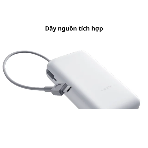 Sạc Dự Phòng Xiaomi Power Bank 20000mAh (Integrated Cable) TH | Sạc Nhanh |