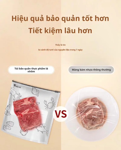 Set 10 túi zip bạc để tủ lạnh