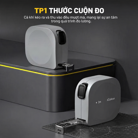 Thước dây cuộn tự khóa Atuman TP1 dài 3m, độ chính xác cao