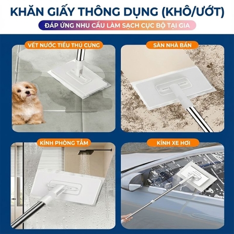 Cây Chổi Lau Nhà Đa Năng Thế Hệ Mới – Phù Hợp Với 99% Giẻ Lau Trên Thị Trường