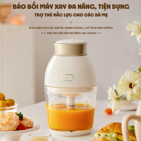 Máy xay ăn dặm Bear QSJ-D02Q1 600ml công suất 200W, cối thủy tinh an toàn