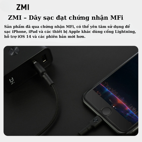 Cáp sạc Lightning ZMI AL853 1.5m