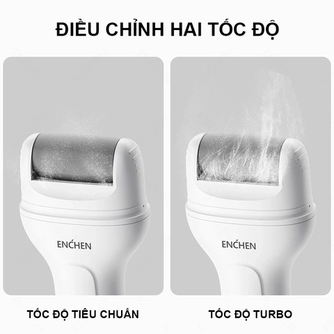 Máy Chà Gót Chân ENCHEN ROCK 2 | Không Dây, 2 Tốc Độ, Đầu Mài Emery Xoay 360 Độ, Pin Trâu 1200mAh