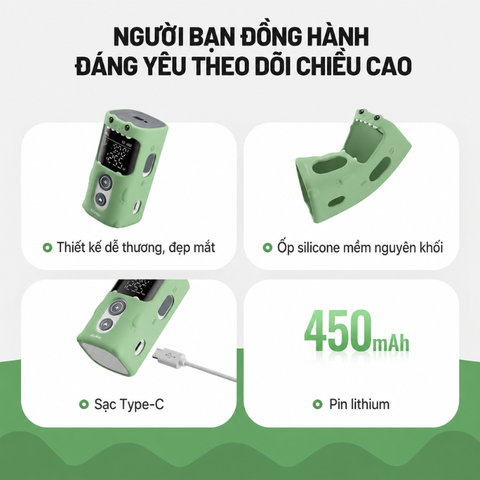 Máy đo chiều cao, thước đo khoảng cách Atuman HM1, đo tối đa 50m, độ chính xác cao, kết nối app