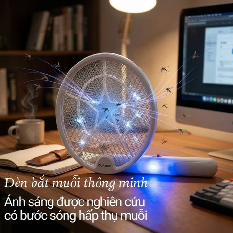 Vợt muỗi đa năng gấp gọn Quange SW1 – Vừa là vợt muỗi, vừa là đèn bắt muỗi tự động
