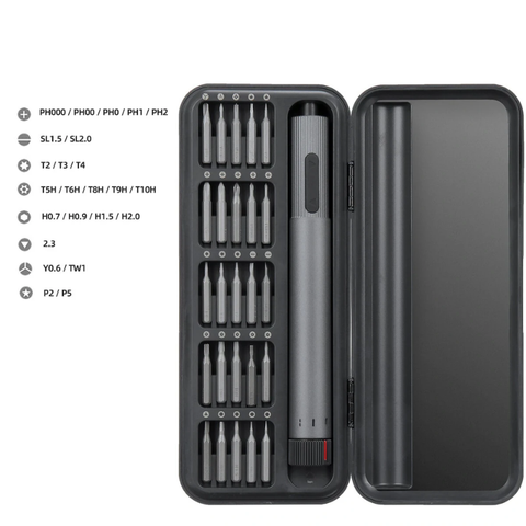 Bộ tua vít điện AtuMan E2 210RPM với điều chỉnh tốc độ kép, 25 đầu tua vít