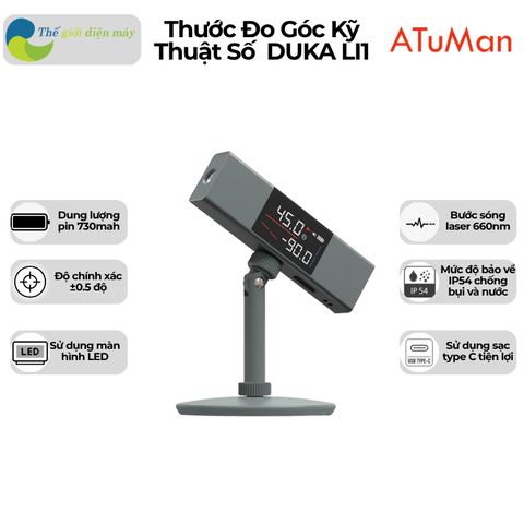 Máy đo góc Laser Atuman LI1 Màn hình LED hai mặt