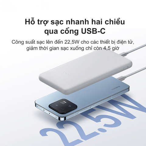 Pin sạc dự phòng Xiaomi Power Bank 10000mAh 22.5W Lite