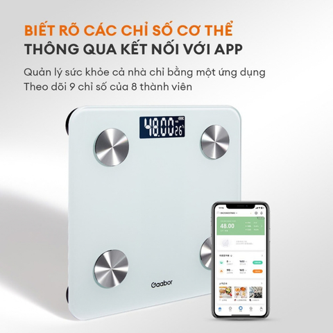Cân điện tử Gaabor GWS-M02A có kết nối app