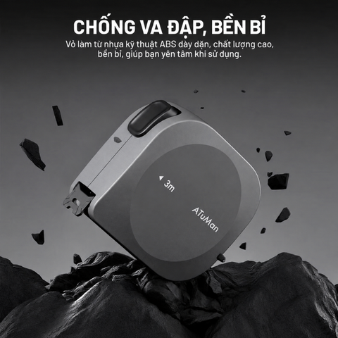Thước dây cuộn tự khóa Atuman TP1 dài 3m, độ chính xác cao