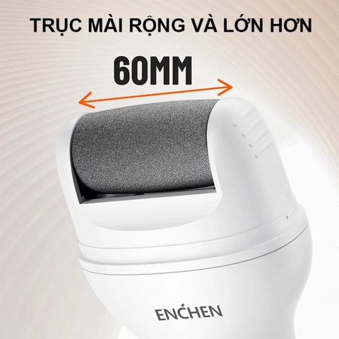 Máy Chà Gót Chân ENCHEN ROCK 2 | Không Dây, 2 Tốc Độ, Đầu Mài Emery Xoay 360 Độ, Pin Trâu 1200mAh
