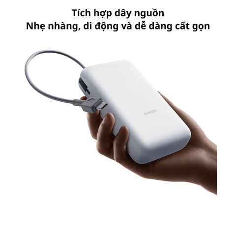 Sạc Dự Phòng Xiaomi Power Bank 20000mAh (Integrated Cable) TH | Sạc Nhanh |