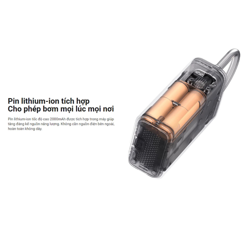 Máy bơm điện tử  Portable Electric Air Compressor 2｜Tự ngắt khi đủ áp｜Hiển thị áp suất số｜Nhỏ gọn, dễ mang theo
