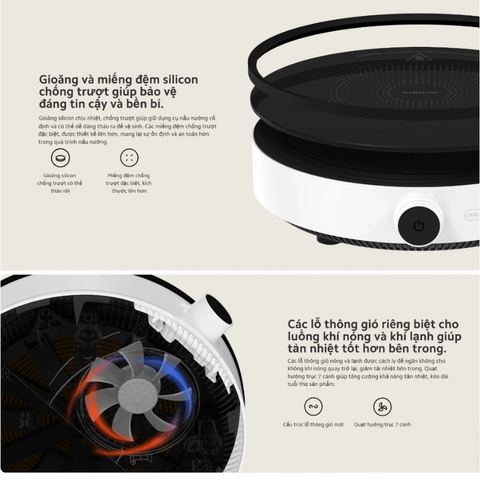 Bếp Điện Từ  Induction Cooker Lite EU / Công suất 2100W, Nóng Nhanh Chóng