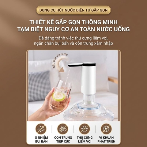 Máy Bơm nước mini tại vòi Quange điện áp 5V-1A,công suất 4W có thể gấp gon