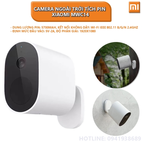 (Bản quốc tế) Camera Ngoài Trời Tích Pin Xiaomi MWC14