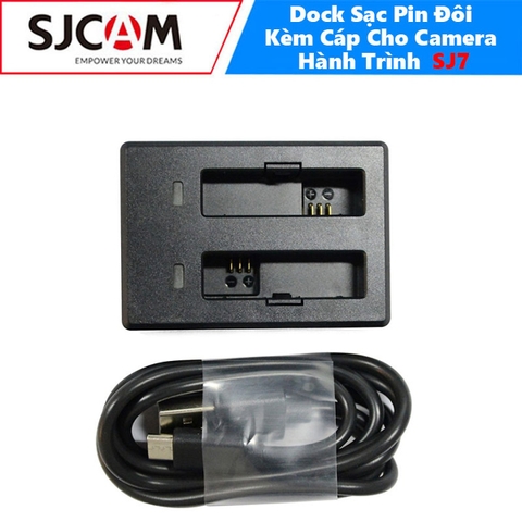 Dock sạc đôi cho camera hành trình SJCAM SJ7 STAR, sạc pin cho camera hành động SJCAM SJ7 STAR