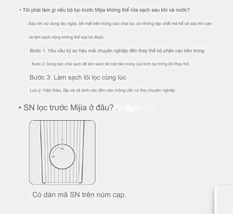 Bộ lọc nước đầu nguồn xiaomi mijia prefilter MJQZGLQFYHDB