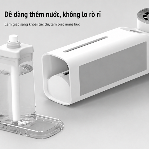 Quạt phun sương tích điện cầm tay mini có sò lạnh Solove MLS6212B - Bảo hành 1 tháng
