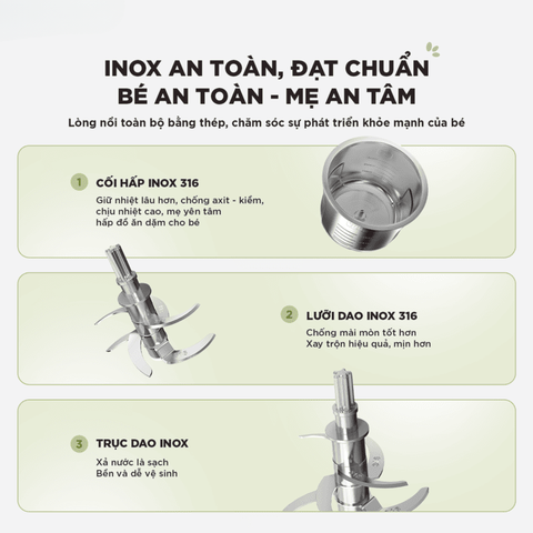 Máy xay nấu thức ăn, máy xay ăn dặm 350ml Bear BFM-045KN