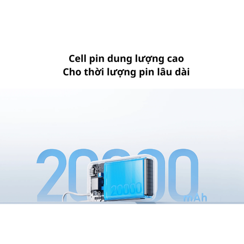Sạc Dự Phòng Xiaomi Power Bank 20000mAh (Integrated Cable) TH | Sạc Nhanh |