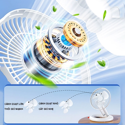 Quạt để bàn mini Qualitell Z1 ZSC210611 có thể gấp gọn