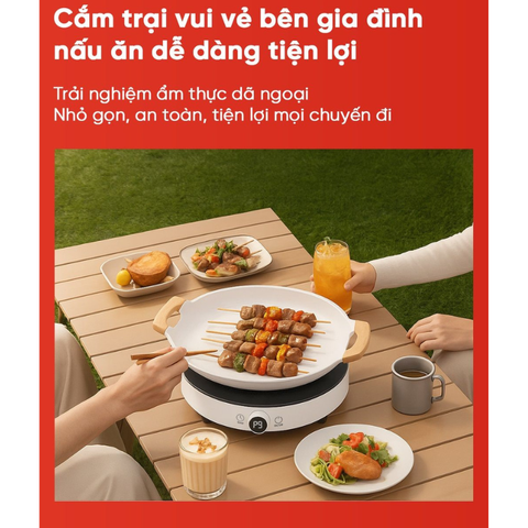 Bếp từ miLife N2 9 mức nhiệt, hẹn giờ, đun liu riu