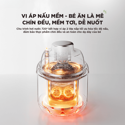 Máy xay nấu thức ăn, máy xay ăn dặm 350ml Bear BFM-045KN