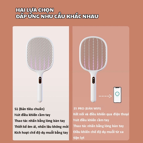 Vợt muỗi Qualitell S1 Pro ZSS210903 Pro pin 2000mAh