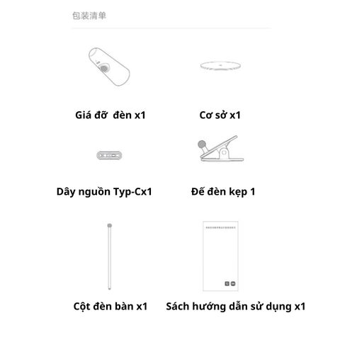 Đèn học xiaomi tích điện model MJTD05YL