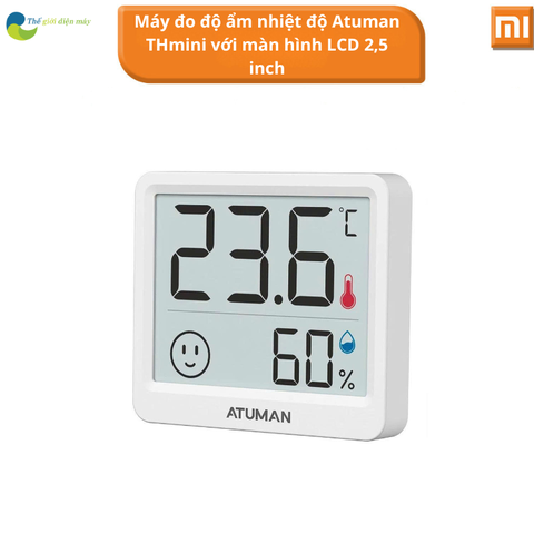 Máy đo độ ẩm nhiệt độ Atuman THmini với màn hình LCD 2,5 inch