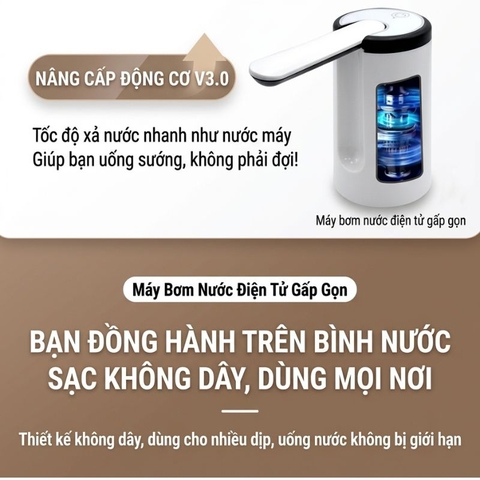 Máy Bơm nước mini tại vòi Quange điện áp 5V-1A,công suất 4W có thể gấp gon