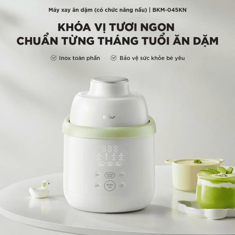 Máy xay nấu thức ăn, máy xay ăn dặm 350ml Bear BFM-045KN