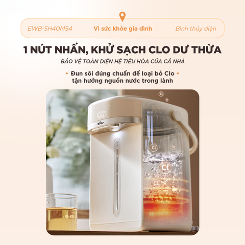 Bình thuỷ điện đun nước nóng và giữ nhiệt 5L Bear EWB-5H50M54