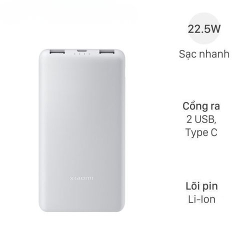 Pin sạc dự phòng Xiaomi Power Bank 10000mAh 22.5W Lite