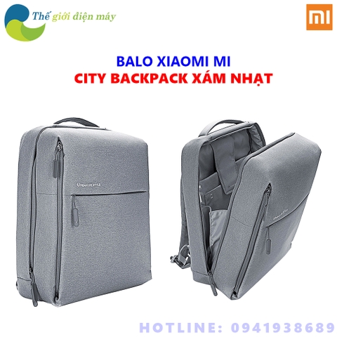 [Bản Quốc Tế] Balo Xiaomi Mi City Backpack Xám Nhạt