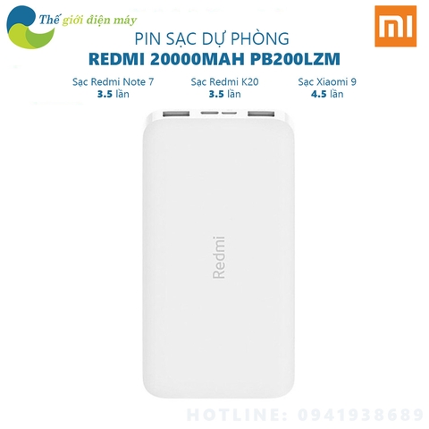 Pin sạc dự phòng 20000mAh Redmi PB200LZM