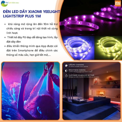 Đèn led dây xiaomi Yeelight Lightstrip Plus Thông Minh chiều dài 1m