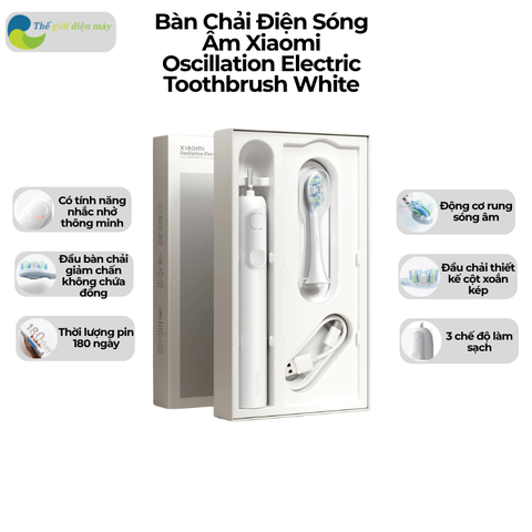 Bàn chải đánh răng điện sóng âm Oscillation Electric Toothbrush White GL BHR9814GL