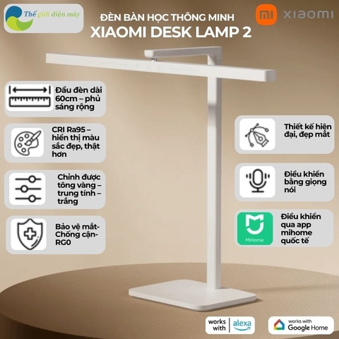 Đèn bàn học Xiaomi LED Desk Lamp 2 – Đèn bàn làm việc chống chói, ánh sáng dịu mắt, cảm ứng thông minh