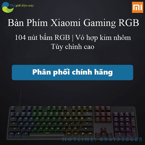 Bàn phím cơ gaming Xiaomi RGB 104K đèn led 14 chế độ