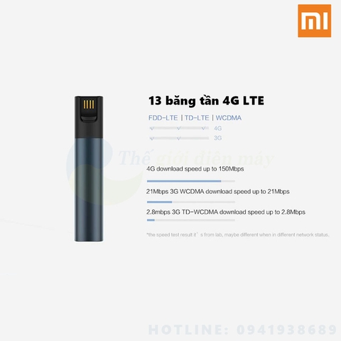 Bộ phát Wifi 4G di động kiêm sạc dự phòng Xiaomi ZMI MF885