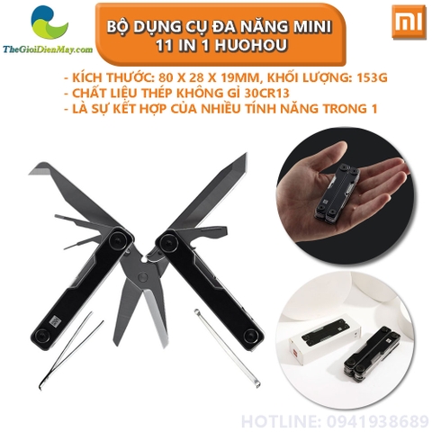 Bộ dụng cụ đa năng mini 11 tính năng trong 1 Xiaomi Huohou