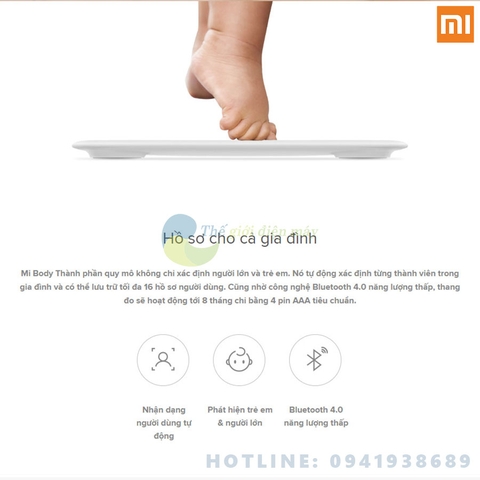 [Bản quốc tế] Cân điện tử thông minh Xiaomi Mi Body Composition Scale 2