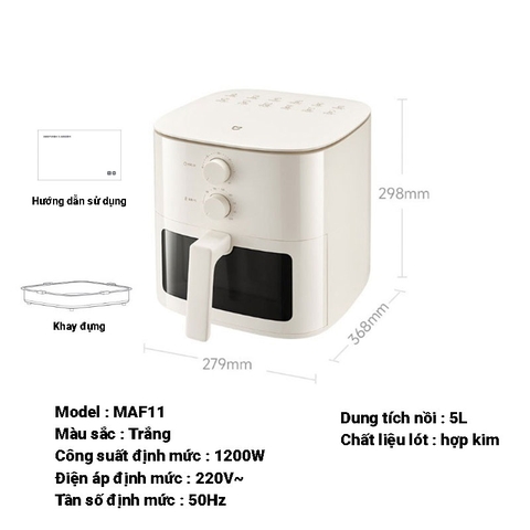 Nồi chiên không dầu Xiaomi N1 MAF11 5L