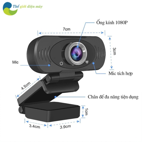 Webcam full HD 1080p Xiaomi IMILAB góc rộng 90 độ, tích hợp micro giảm ồn