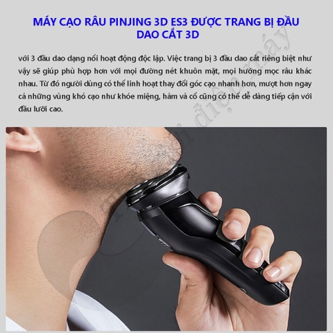 Máy Cạo Râu Xiaomi PINJING 3D ES3 - Bảo Hàng 6 Tháng