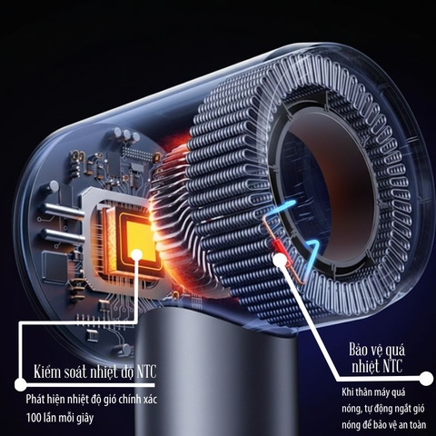 Máy Sấy Tóc Thông Minh Pinjing H01: Động Cơ Không Chổi Than – Đẳng Cấp Chăm Sóc Tóc Chuẩn Salon