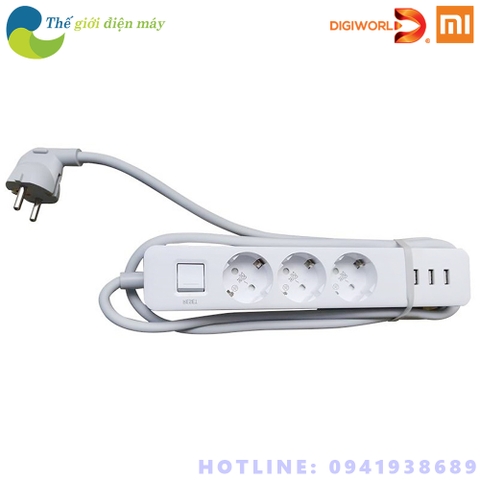 [Bản Quốc Tế] Ổ cắm điện Mi Power Strip - 3OUTLET 3USB