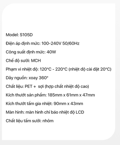 Lược điện chải thẳng tóc cao cấp Bomidi HB1 làm nóng nhanh với 6 mức nhiệt và ion âm bảo vệ tóc